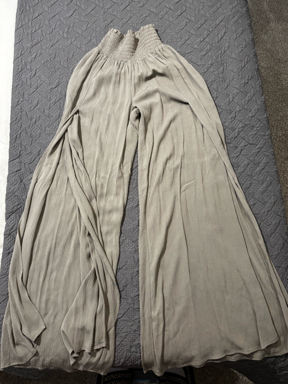 Rewash Wide Leg Palazzo Pants in Light Sage